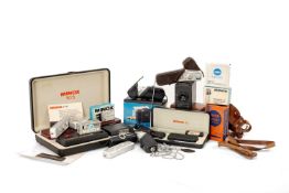 ASSORTED CAMERAS AND CAMERA ACCESSORIES, including Minox 35 EL, Minox 110S Set, Minox Complan 15mm