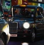 ‡ NEIL DAWSON (20th Century) acrylic on canvas - entitled 'In Traffic', signed, 76 x 76cms