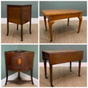 ASSORTED OCCASIONAL FURNITURE, comprising late Georgian corner washstand, Pembroke table, night