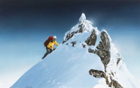 ‡ JAMIE HAGEMAN (20th Century) acrylic on board - entitled 'Stob Garbh; Ben Crauchan', titled verso,