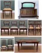 ASSORTED FURNITURE including large mirror back sideboard, 192cms wide (mirror frame damaged),