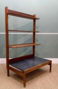 GUY ROGERS: MID-CENTURY TEAK SHELVING UNI, from his Beverley Hills range, solid teak frame
