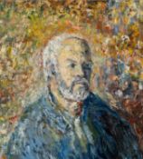 ‡ IVOR THOMAS (1928-1980) impasto oil on board - believed 'self-portrait', 51 x 47cms Provenance: