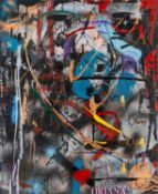 ‡ BARRY JOHN MBE (Welsh, 20th Century) mixed media - 'Oriana' (The ballad of Oriana by Lord