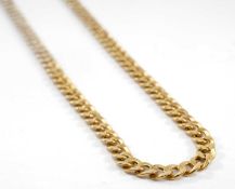 18CT GOLD CURB LINK CHAIN, 46cms long, 8.4gms Provenance: deceased estate Pembrokeshire Comments: