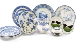 ASSORTED WELSH POTTERY, comprising Llanelly 'Cymru Am Byth' cawl bowl, rare Calland & Co. Landore