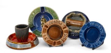 DOULTON ASHTRAYS ETC comprising 2 x Watney's Pale Ale ashtrays, Greene King Fine Ales 1799