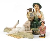 THREE BONE CHINA FIGURINES comprising Kevin Francis Limited Edition (185/350) 'Hannah Barlow' figure