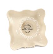 RARE DOULTON BURSLEM SLATER'S PATENT FAIRY LIGHT HOLDER, of flower-on-cushion form, centre