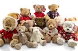 GOOD SELECTION OF HARRODS TEDDY BEARS, including Harrods Year 2000 Purple Jacket, Sebastian 2013,