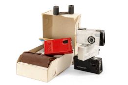 FOUR SOVIET MINIATURE CAMERAS, comprising KNEB 30mm, Kiev Vega 3,5/23, Kiev Vega 2 3,5/23, KUEB 303,
