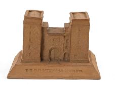 RARE DOULTON LAMBETH SILICON PAPERWEIGHT, in the form of 'The Old Gateway - Lincoln's Inn', 11cms