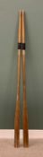 PAIR OF FINNISH VINTAGE WOODEN BOATING OARS marked Kokkola, 239cms L