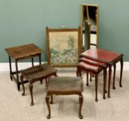 OCCASIONAL FURNITURE ASSORTMENT to include a nest of three, 56cms H, 57cms W, 43cms D the