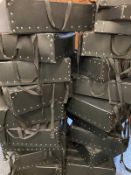 STORAGE / DOCUMENT REINFORCED CASES / LIDDED BOXES x 17, labelled Nomad, with fastening straps and