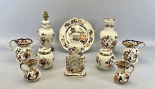 MASONS MANDALAY PATTERN, A COLLECTION, octagonal table lamp on wooden base, 25cms H excl. fitting, 2