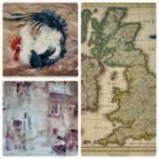 CHARLES FREDERICK TUNNICLIFFE limited edition (203/350) colour print 1984 copyright - cockerel, 43.5