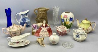 ROYAL DOULTON FIGURE 'BELLE O' THE BALL' HN1997, Hillstonia wood effect jug, 24cms H, Royal