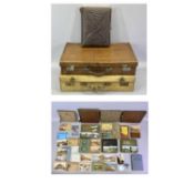 VICTORIAN EMBOSSED LEATHER BOUND PHOTOGRAPH ALBUM WITH CONTENTS, mainly family portraits, with other