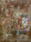 UNKNOWN mixed media on paper - abstract, indistinctly signed lower right, 29 x 21cms