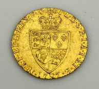 GEORGE III GOLD SPADE GUINEA, 1797, 25mm diam., 8.4g