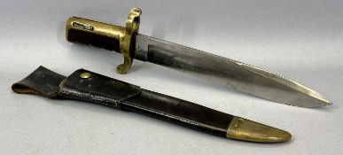 US DAHLGREN BOWIE KNIFE BAYONET, the blade stamped 1861 and Ames MFG Co, Chickapee, Mass, with