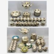 NEWHALL 'IMARI VINE' PATTERN PART TEA SERVICE, circa 1810, approx. 36 pieces, and another Newhall