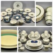 ROYAL DOULTON 'PASTORALE' PATTERN DINNER & TEA SERVICE, including teapot, coffee pot, two sauce