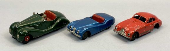 TOYS: SCHUCO AKUSTICO 2002 CLOCKWORK TINPLATE CAR, in green, 2 x Mini Motors keyless clockwork