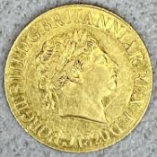 GEORGE III GOLD FULL SOVEREIGN 1820, 22mm diam., 8g