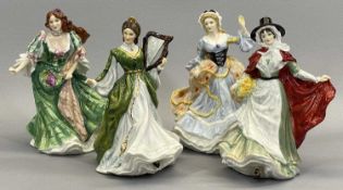 ROYAL DOULTON FIGURINES 'LADIES OF THE BRITISH ISLES' x 4, 'Wales HN3630', 'Ireland HN3628', '