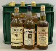 TWELVE MIXED BOTTLES OF CANADIAN WHISKY, TEACHER'S WHISKY & CRAWFORD'S WHISKY