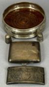 VINTAGE & LATER SILVER AND WHITE METAL GROUP x 5, to include a cigarette case, Chester 1917, maker E
