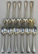 SET OF ELEVEN VICTORIAN SPOONS, LONDON 1886, JOHN ALDWINCKLE & THOMAS SLATER, monogrammed to the