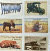 ALBUM OF ANTIQUE & VINTAGE POSTCARDS, colour and black and white, Rhos-on-Sea, approx. 300