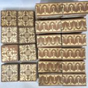 THE CAMPBELL BRICK & TILE CO., STOKE-ON-TRENT, 93 ENCAUSTIC TILES, 25 square, 11 x 11cms and 68