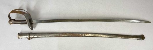 CAVALRY SWORD BY ALEXANDER COPPEL SOLINGEN, curved, fullered single edged blade, stamped with makers