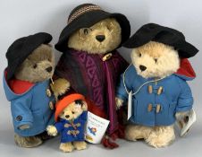 BOXED STEIFF TEDDY BEARS, including Paddington Bear for Danbury Mint, with certificate, serial no.