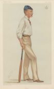 THE CRICKET CLUB HOUSE: VANITY FAIR SPY CARTOON print entitled 'Kent', depicting Lord Harris '
