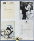 THE MOTOR RACING CLUB HOUSE: COLIN CHAPMAN/TEAM LOTUS AUTOMOBILIA, comprising two letters, one