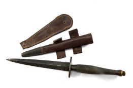 THE MILITARY CLUB HOUSE: RARE FAIRBAIRN-SYKES COMMANDO KNIFE, the blade stamped 'The F-S Fighting