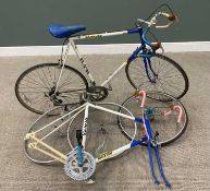 RALEIGH RACING BICYCLE WITH REYNOLDS 501 FRAME, another similar frame, additional wheels, handle