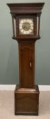 18TH CENTURY & LATER OAK LONGCASE CLOCK - DIAL MARKED WEBSTER SALOP, 10.5-inch square brass dial,