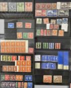 GB - GV TO QEII - mint and used on cards, high denominations noted, also watermark variety and