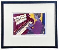 ‡ SALLY HINES limited edition (13/18) screenprint - entitled, 'Row, Row, Row the Boat', signed and
