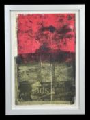 NEALE HOWELLS print with hand finished paint - entitled, 'Red Sod', unsigned, 40 x 29cms Provenance: