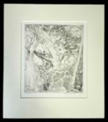 ‡ EDGAR HOLLOWAY one of six 1st state dry point, 1984 - entitled 'Maenads, Woodbarton', signed, 22 x
