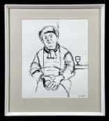 ‡ KAREL LEK ink on paper - inscribed verso, 'Mam Cymru', signed, 25 x 22cms Provenance: private