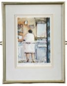 ‡ JOHN KNAPP-FISHER limited edition (308/500) print - untitled, a figure washing up, signed fully in