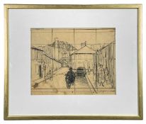 ‡ GEORGE CHAPMAN pencil on brown paper - preliminary drawing for a painting, with bust-stop and